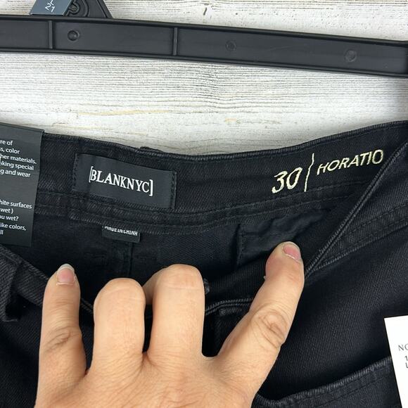 Blank NYC Men’s 31 Horatio Black 10" Denim Casual Skinny Fit Jean Shorts NWT - Picture 4 of 6